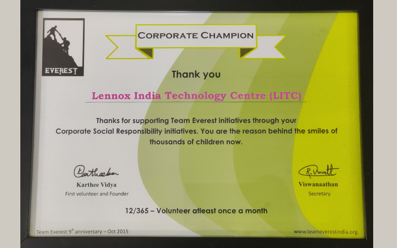 champion for CSR Contributions